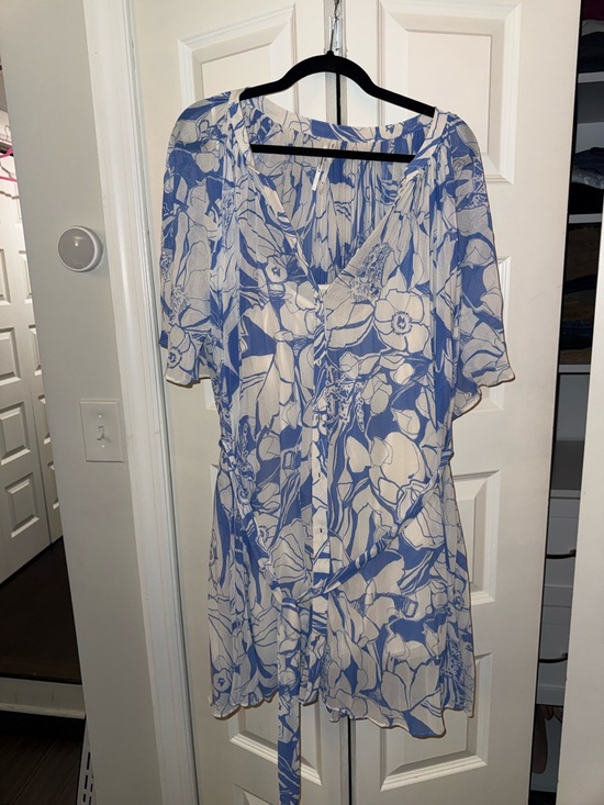 Anthropologie Dresses & Skirts - V-Neck Ruffle-Sleeve Pleated Dress by Anthropologie Plus size